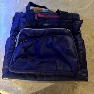 Purple messenger Lug bag Was used as work tote before. Gently used.